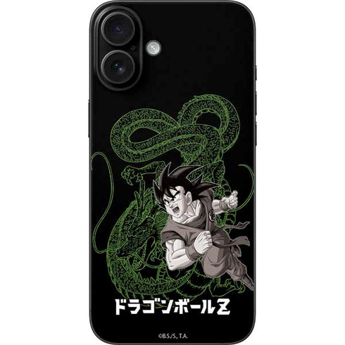Dragon Ball Z Goku and Shenron iPhone 16 Plus Skin
